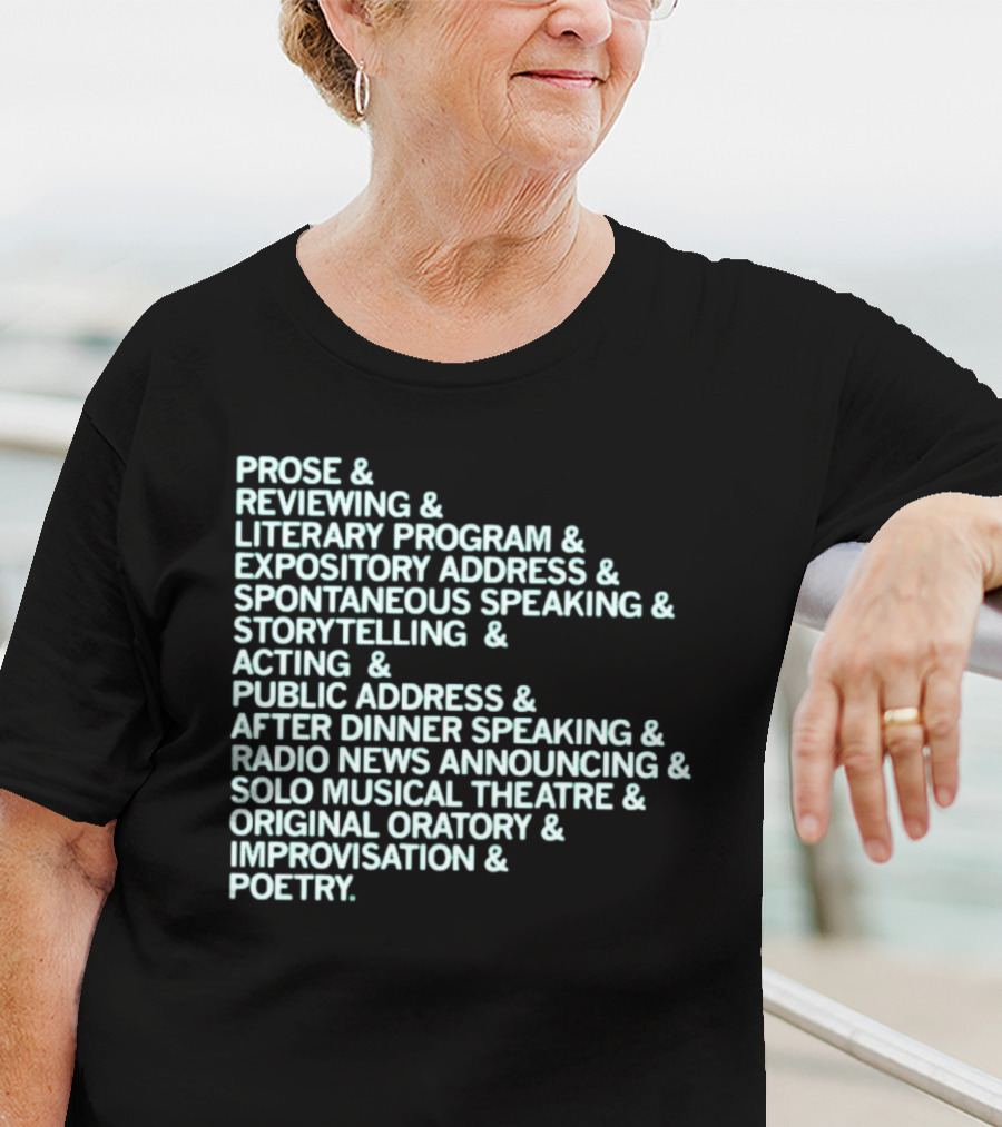 Events Speech List T-Shirt