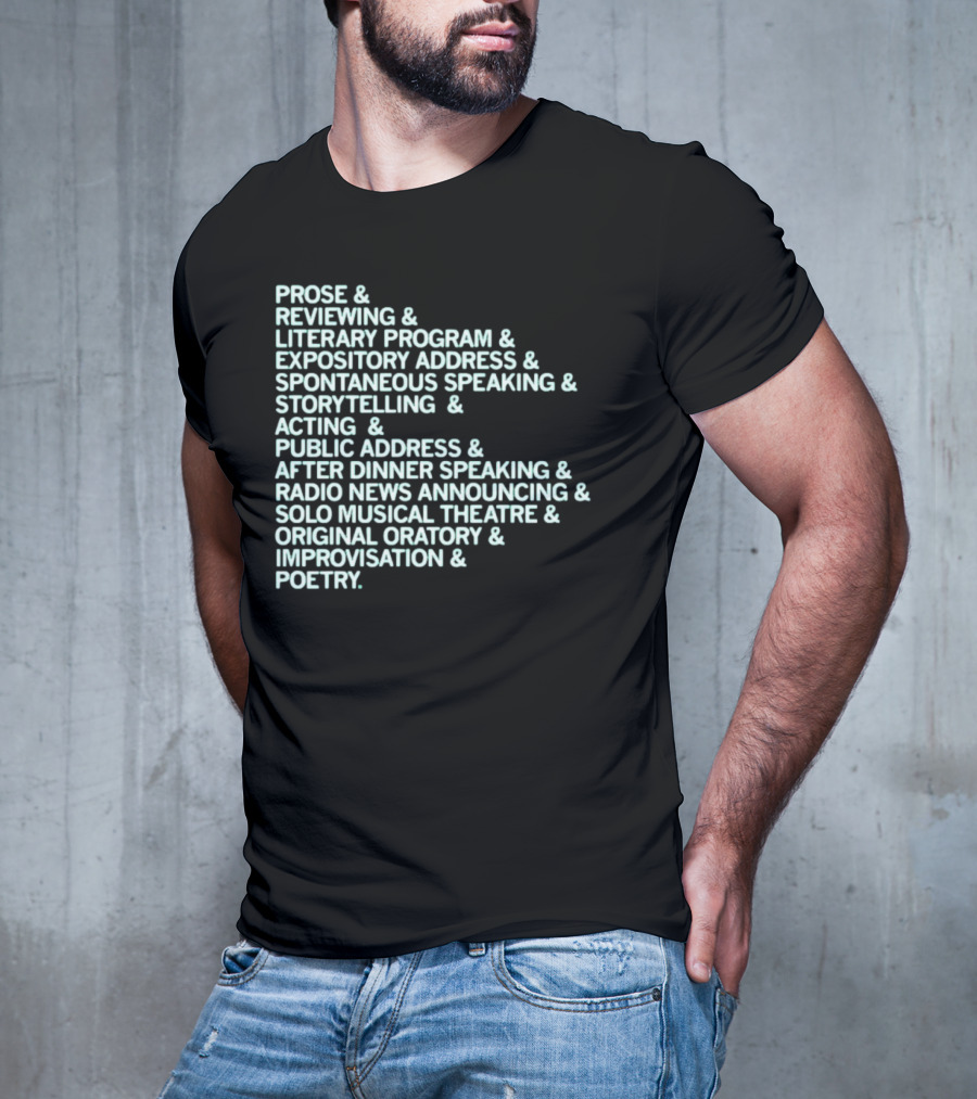 Events Speech List T-Shirt