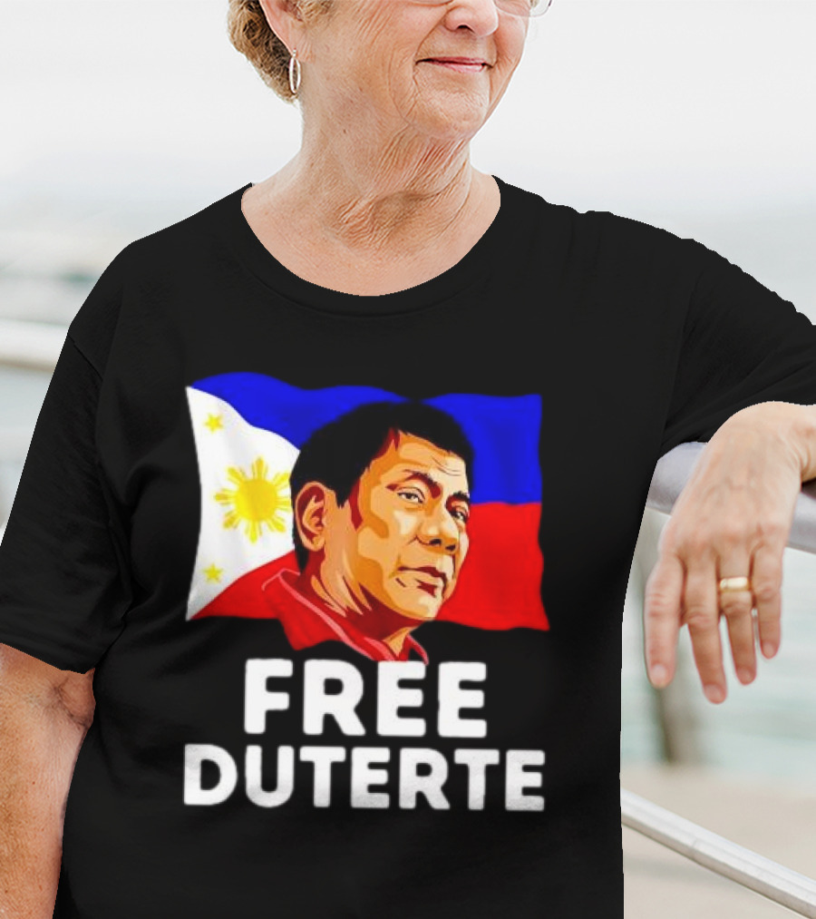 Free Duterte Philippines Flag Rodrigo Digong T-Shirt