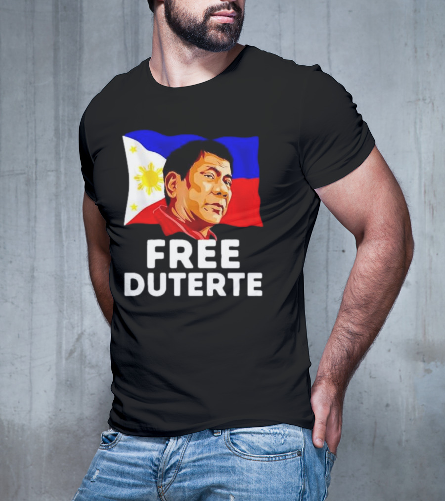 Free Duterte Philippines Flag Rodrigo Digong T-Shirt