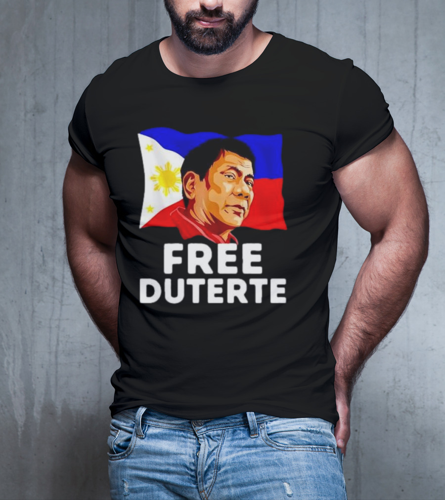 Free Duterte Philippines Flag Rodrigo Digong T-Shirt