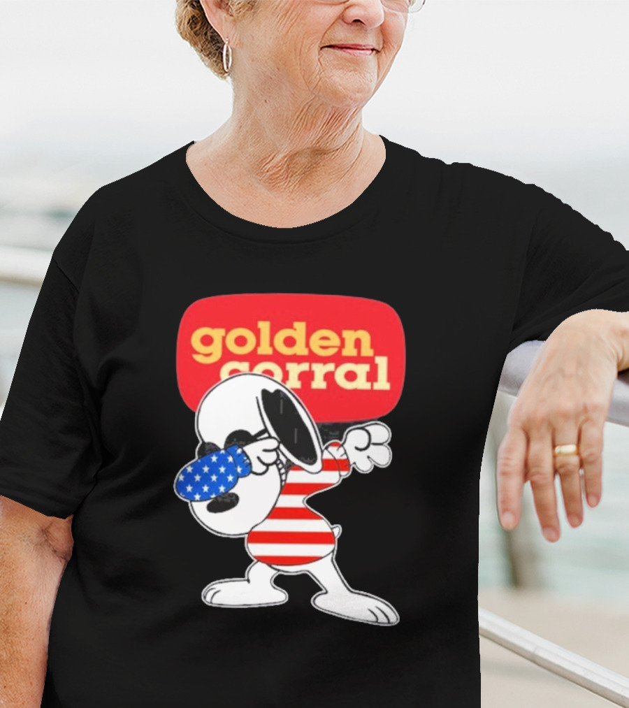 Golden Corral Buffet & Grill Snoopy Dabbing American T-Shirt