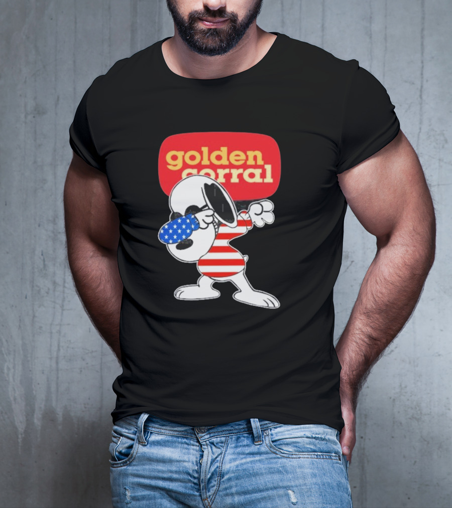 Golden Corral Buffet & Grill Snoopy Dabbing American T-Shirt