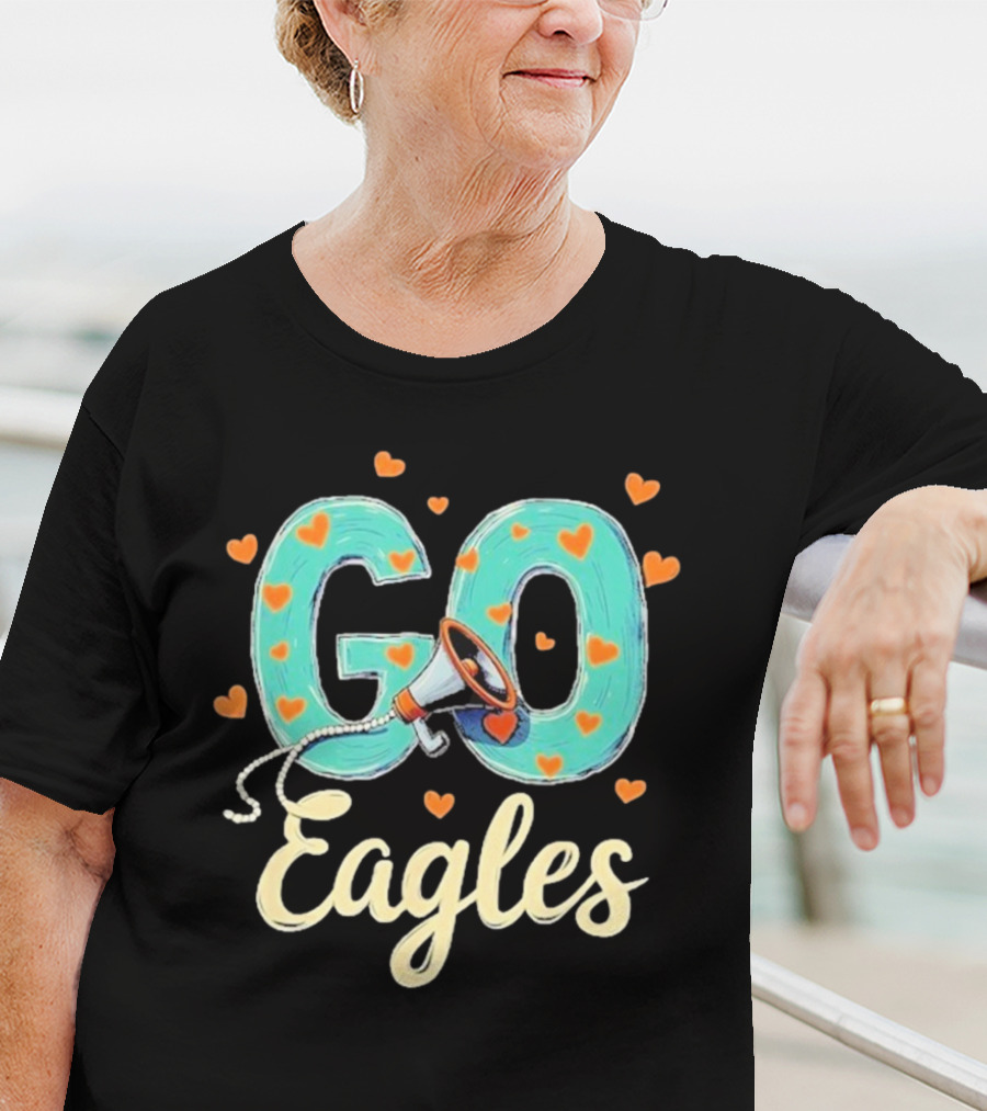 Go Cheer Eagles Heart T-Shirt