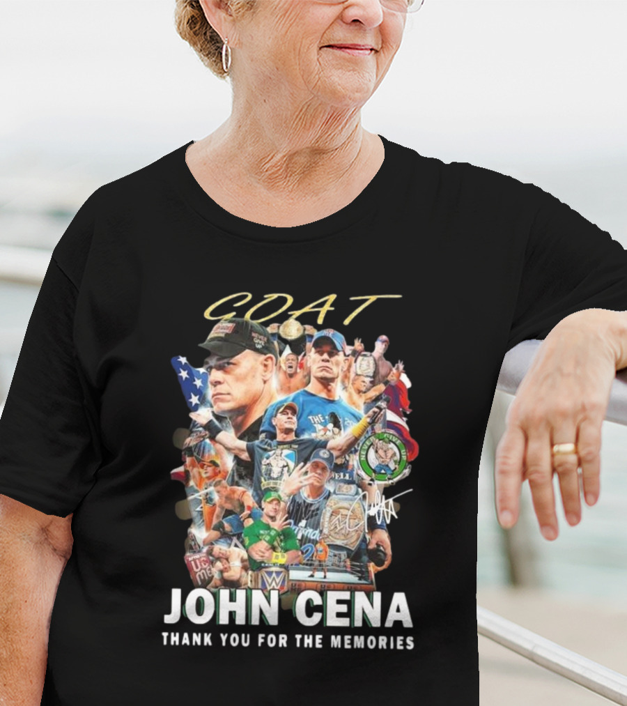 GOAT John Cena Thank You For The Memories 2025 Signature T-Shirt
