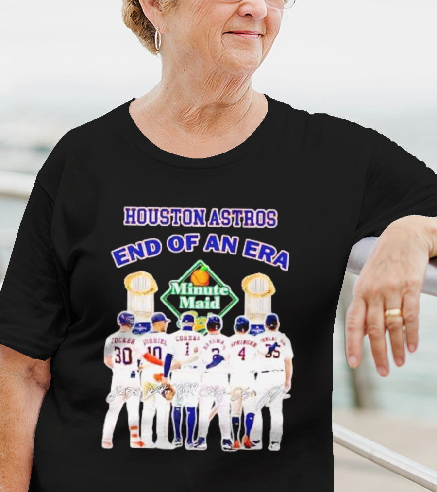 Houston Astros End Of An Era Minute Maid Signatures T-Shirt