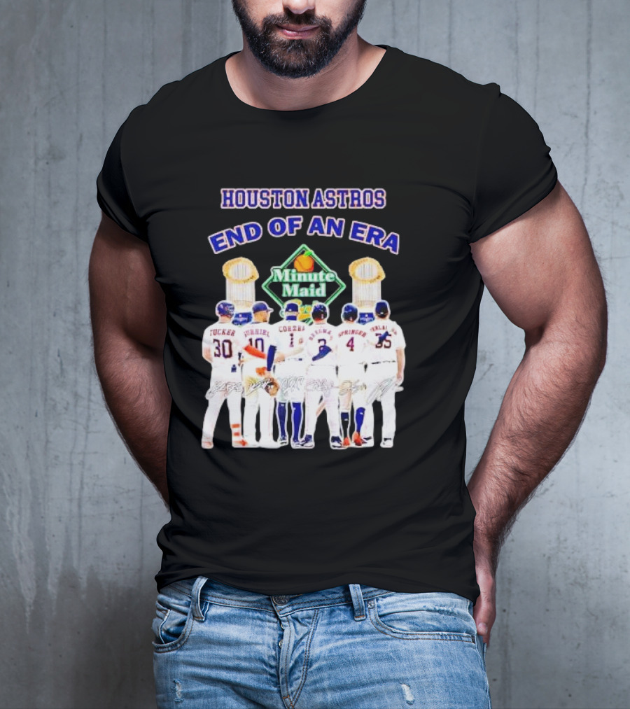 Houston Astros End Of An Era Minute Maid Signatures T-Shirt