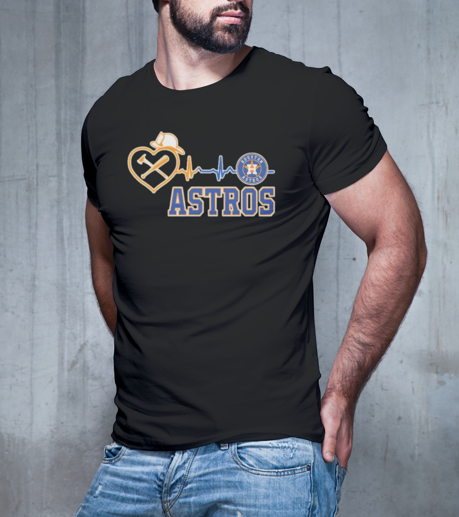 Houston Astros Heart Logo T-Shirt