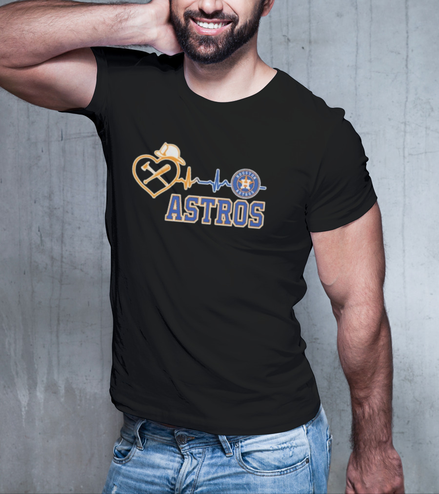 Houston Astros Heart Logo T-Shirt