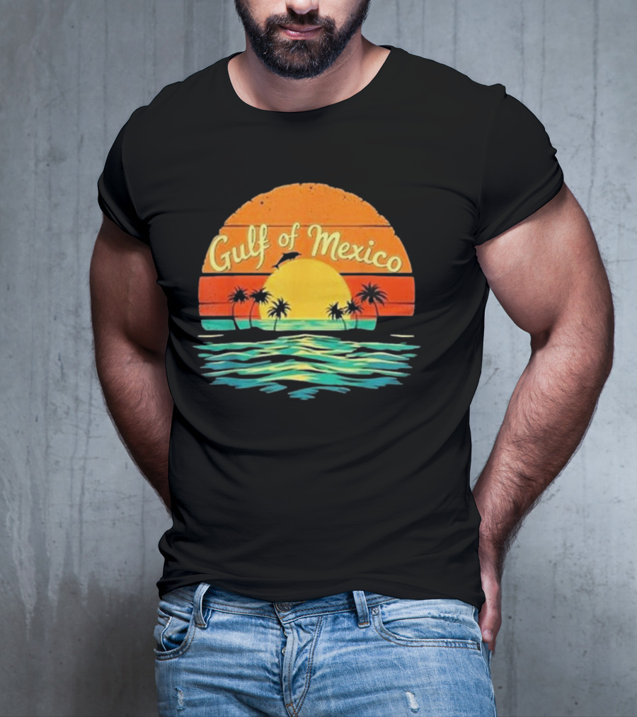 Gulf Of Mexico Beach Palms Summer Vacation T-Shirt