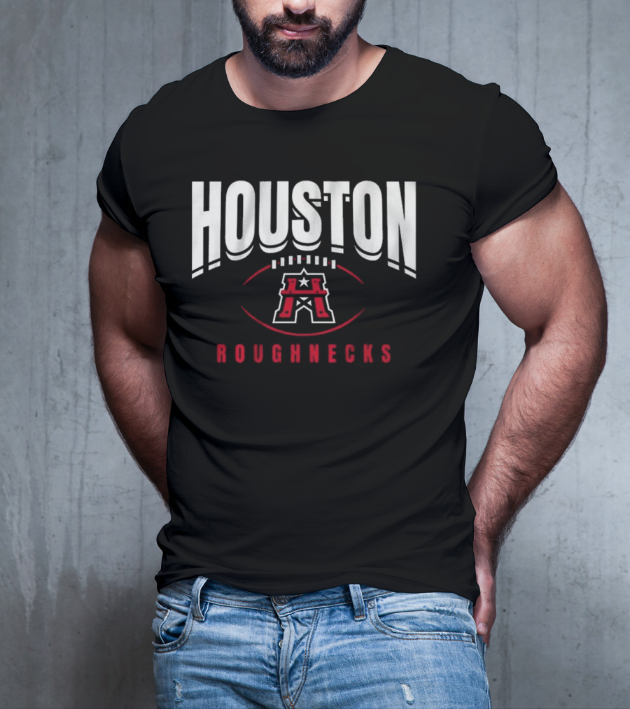 Houston Roughnecks Football Outline T-Shirt