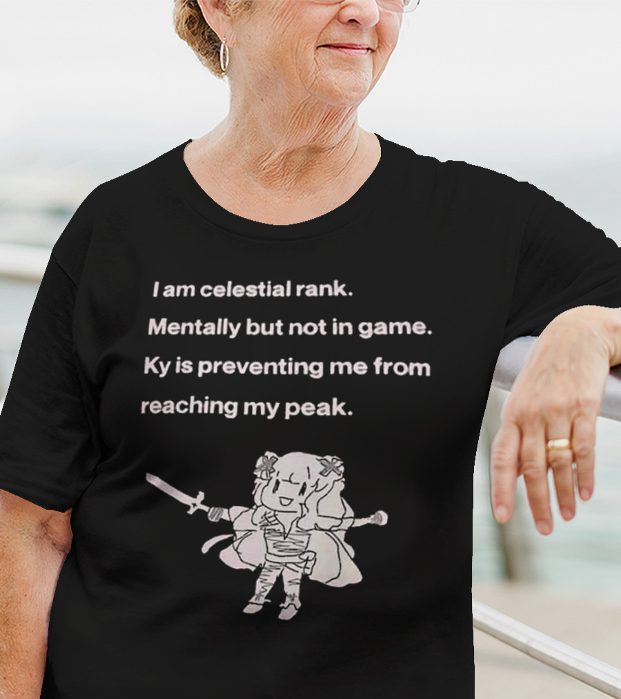 I Am Celestial Rank Gamer Achievement And Competitive Gaming T-Shirt