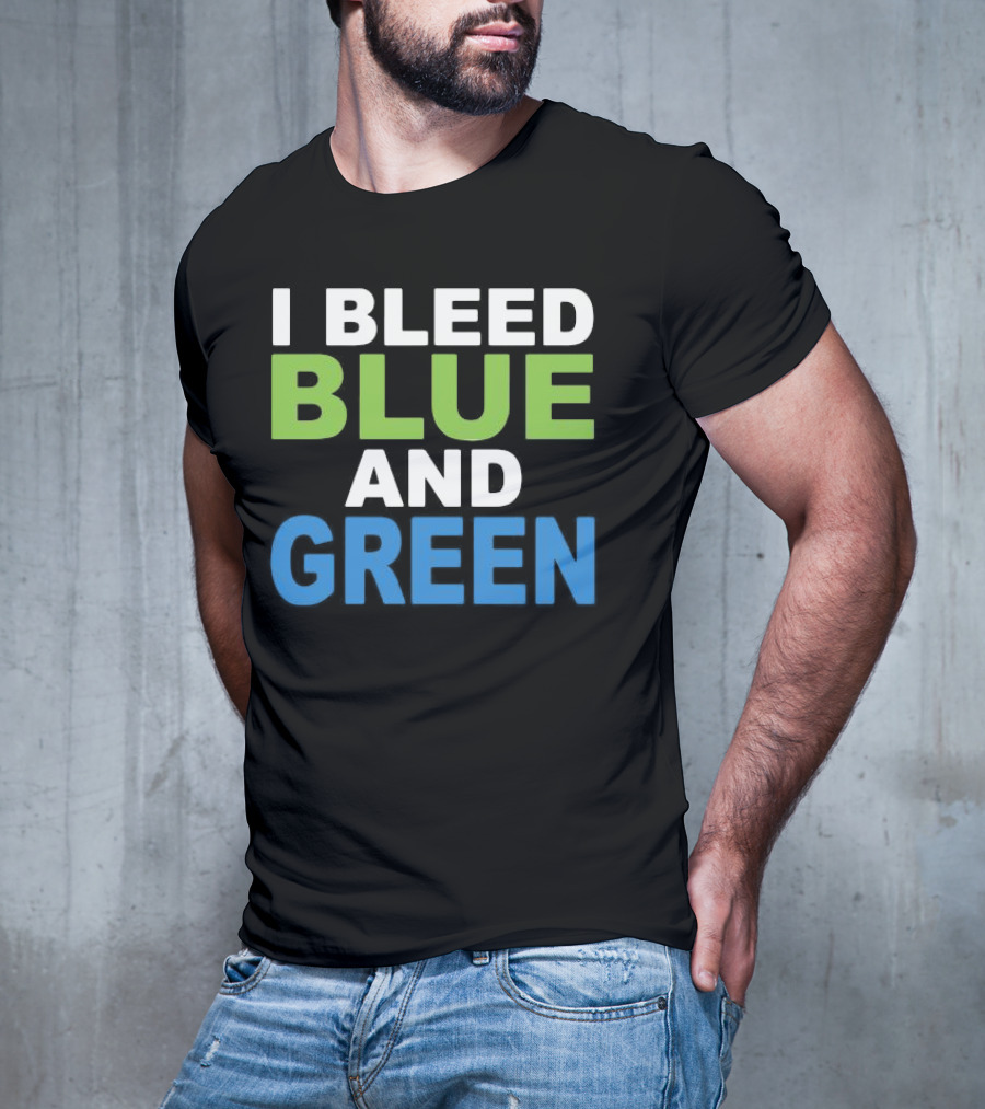 I Bleed Blue And Green T-Shirt