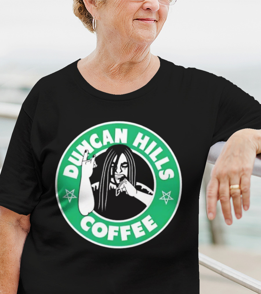 Duncan Hills Coffee Metalocalypse Starbucks Emblem T-Shirt