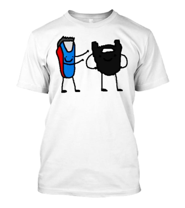 Clipps And Beard Clippers And Facial Hair Cartoon T-Shirt