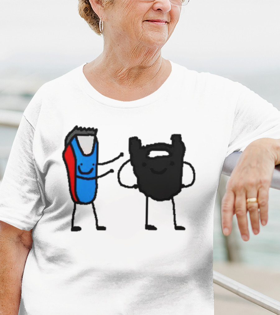 Clipps And Beard Clippers And Facial Hair Cartoon T-Shirt