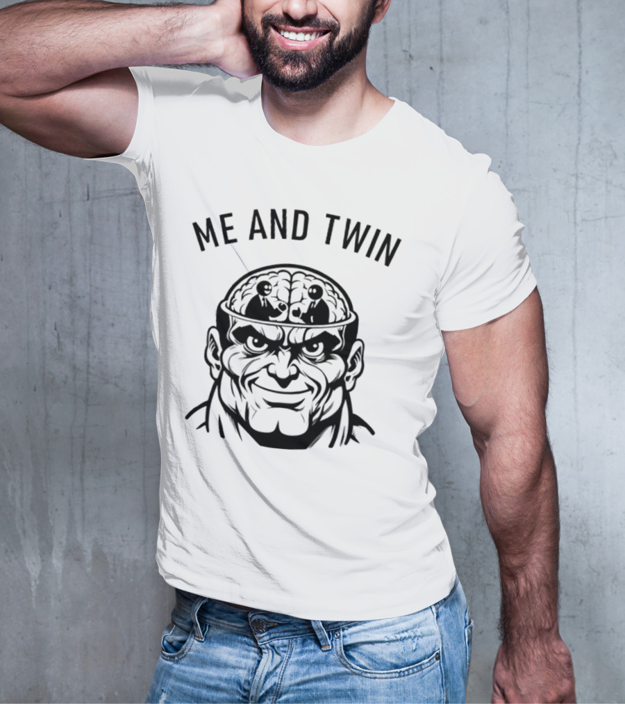 Me And Twin Sharing Mind Wrestling Brain T-Shirt