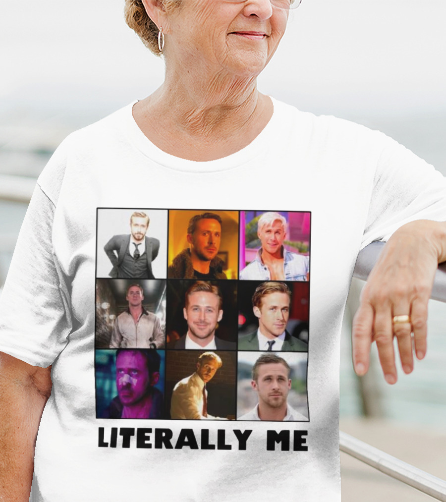 Ryan Gosling Literally Me Nine Image Collage T-Shirt