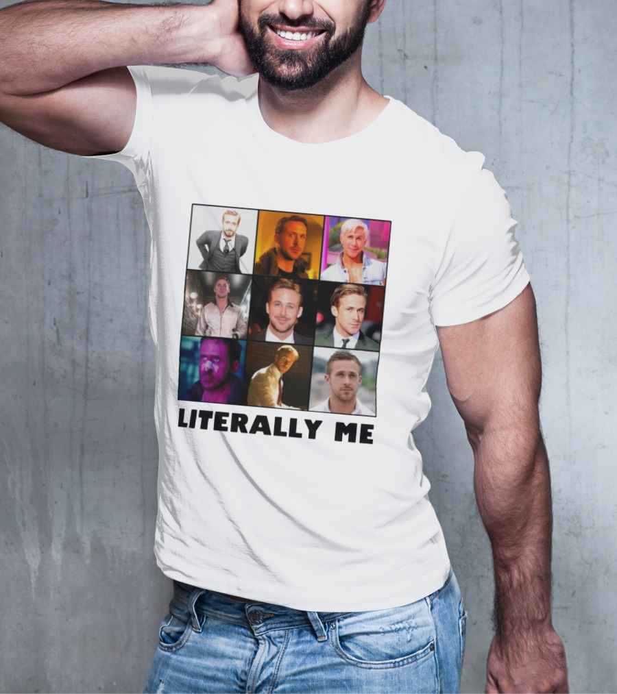 Ryan Gosling Literally Me Nine Image Collage T-Shirt
