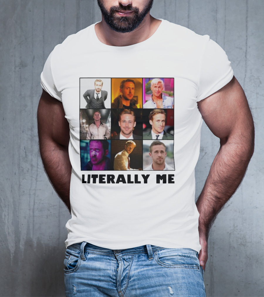 Ryan Gosling Literally Me Nine Image Collage T-Shirt
