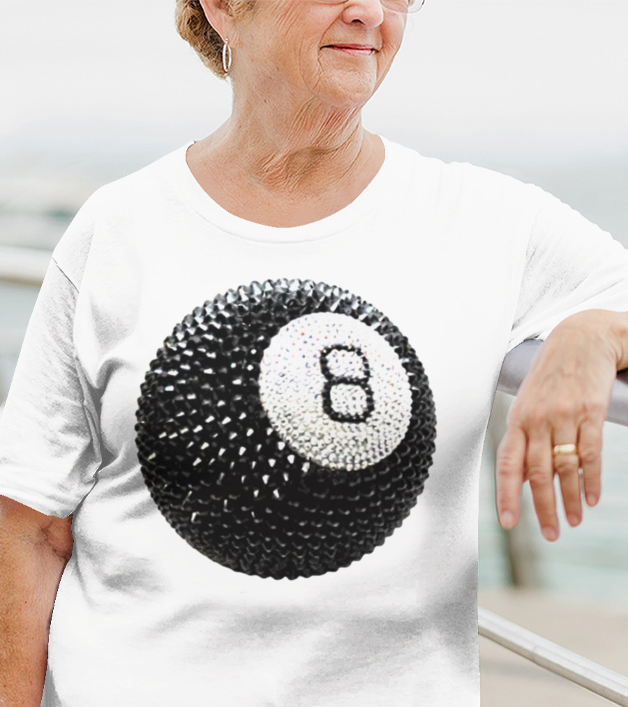 Lucky 8 Ball Crystal Sparkle Sphere T-Shirt