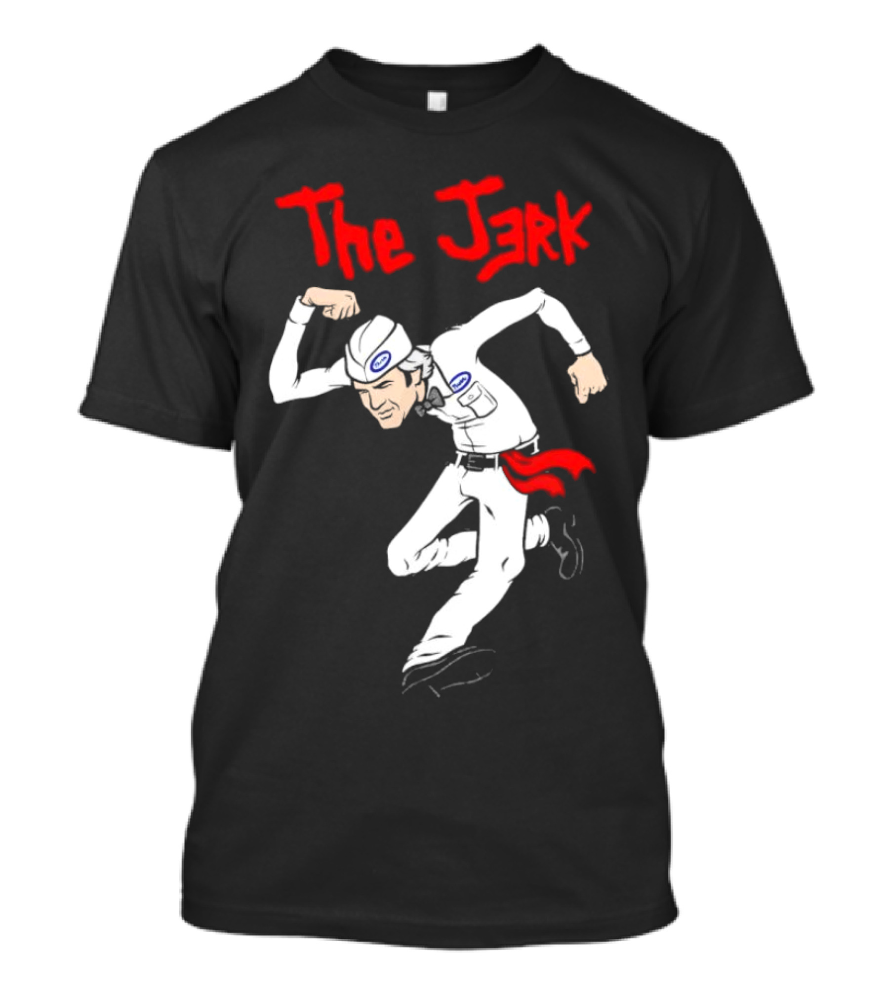 The Jerk Classic Cartoon Style Character In Red And White T-Shirt