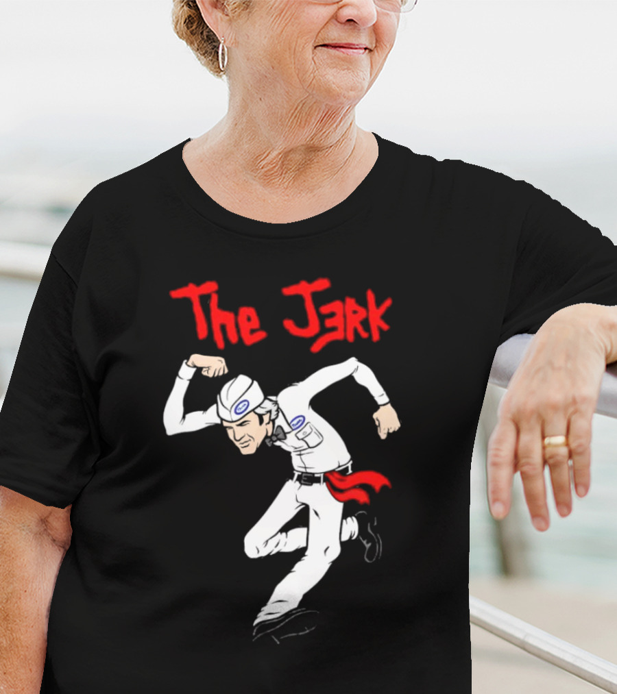The Jerk Classic Cartoon Style Character In Red And White T-Shirt
