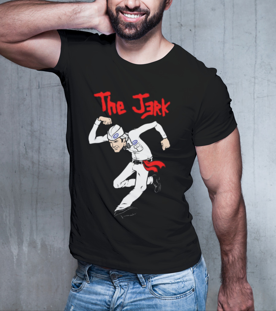 The Jerk Classic Cartoon Style Character In Red And White T-Shirt