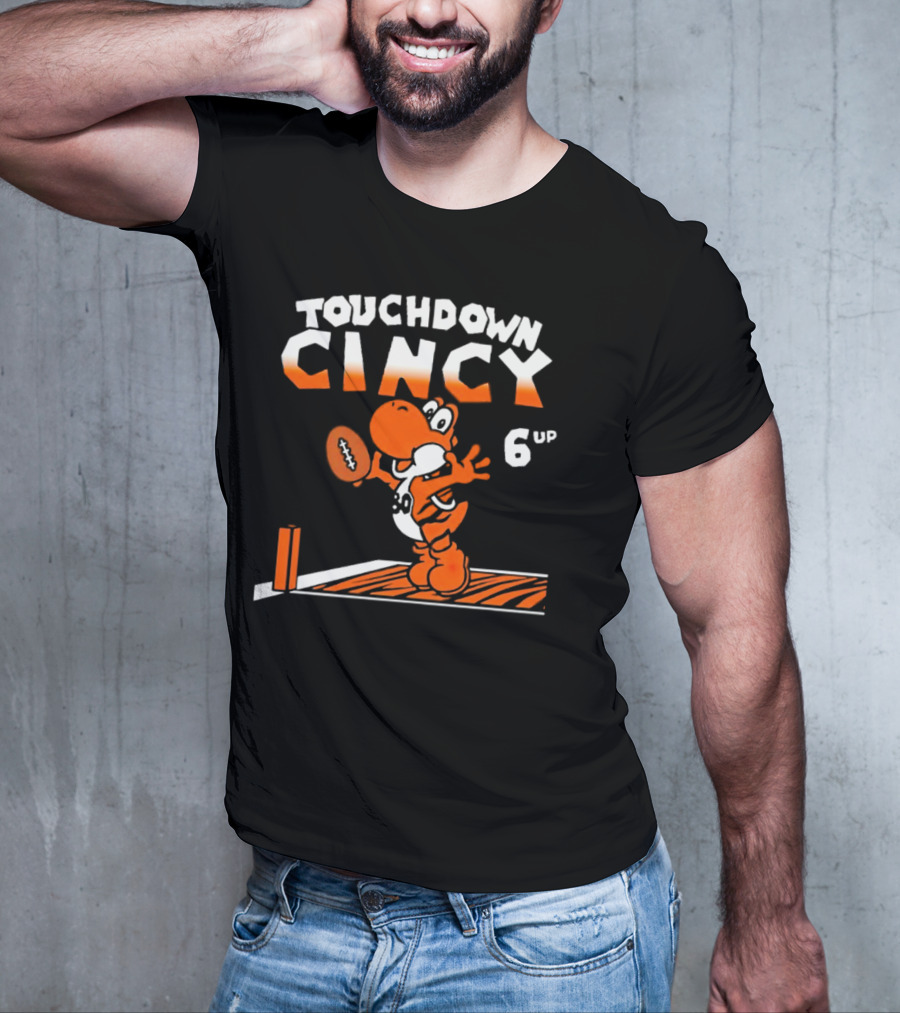 Touchdown Cincy Football Celebration Cartoon 6 Up T-Shirt