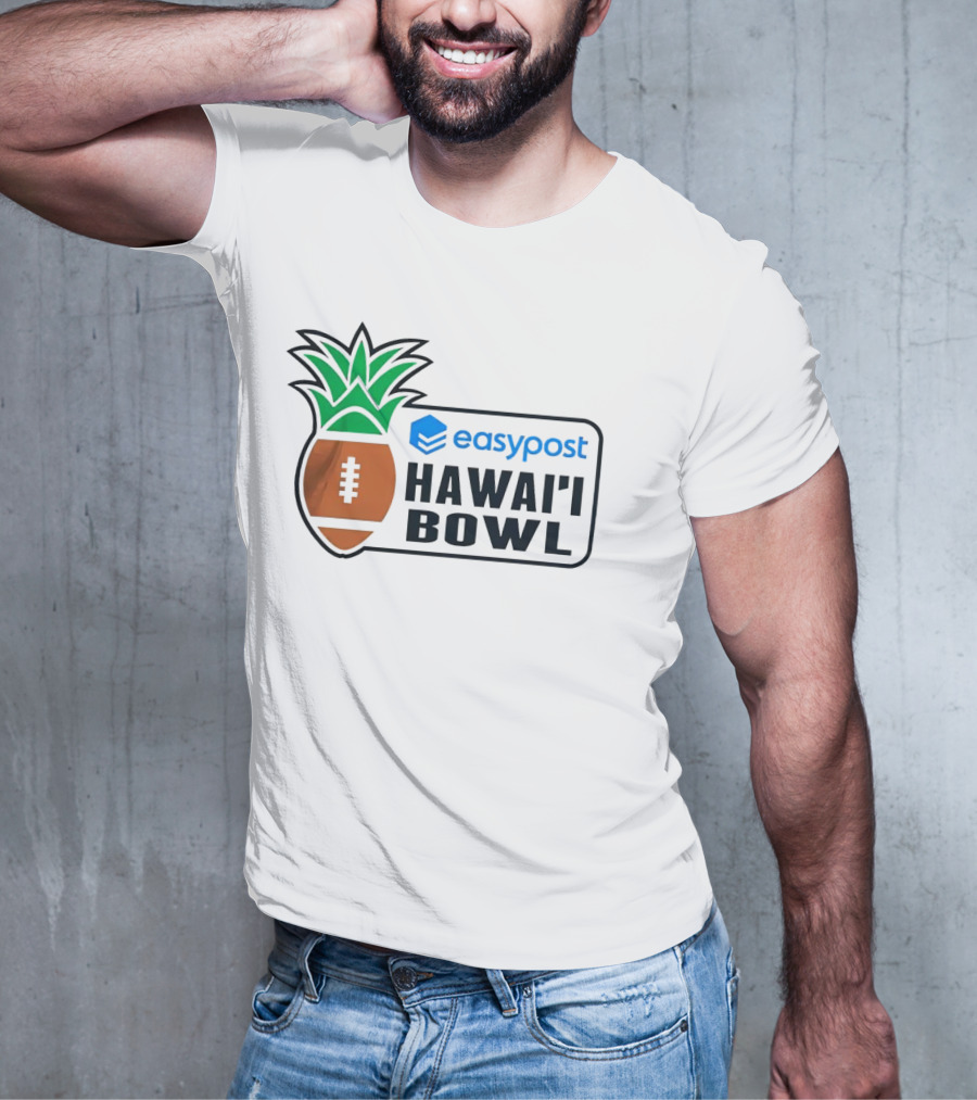 Easypost Hawai’i Bowl Pineapple Football T-Shirt