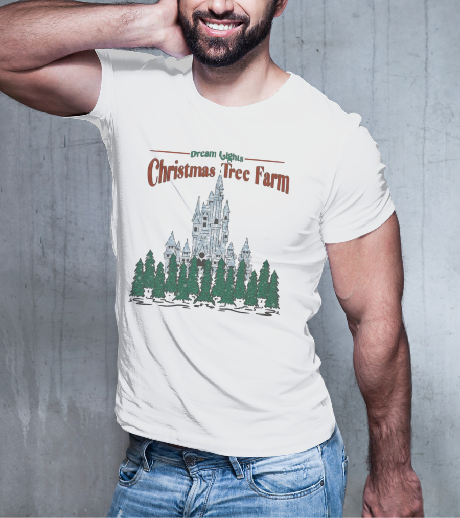 Dream Lights Christmas Tree Farm Castle T-Shirt