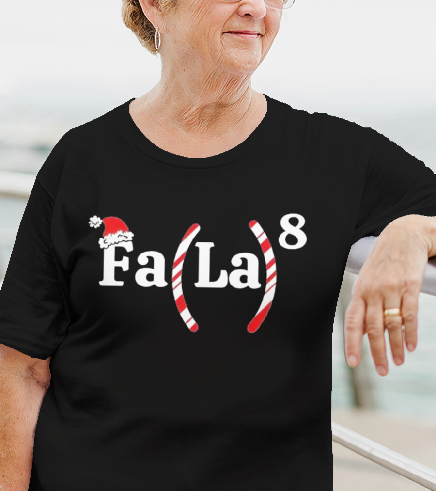Fa La 8 Christmas Santa Hat Candy Cane T-Shirt