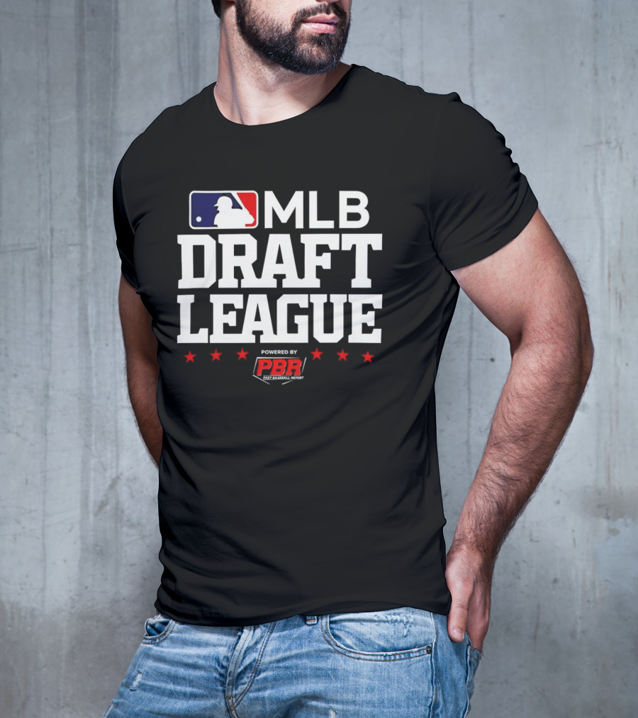 MLB Draft League Powered By Prep Baseball Report PBR T-Shirt