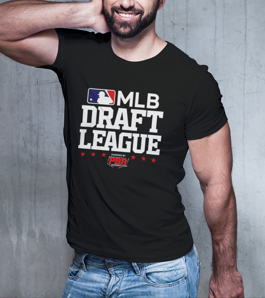 MLB Draft League Powered By Prep Baseball Report PBR T-Shirt