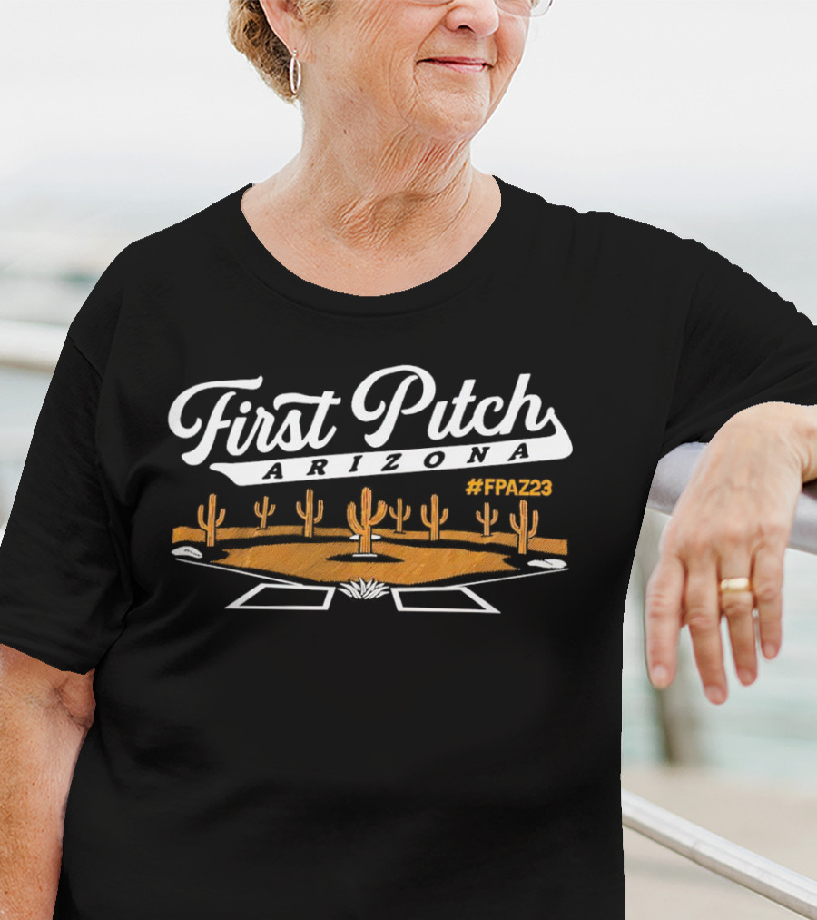 Arizona Diamondbacks First Pitch Arizona Fpaz23 Cactus Baseball Field T-Shirt