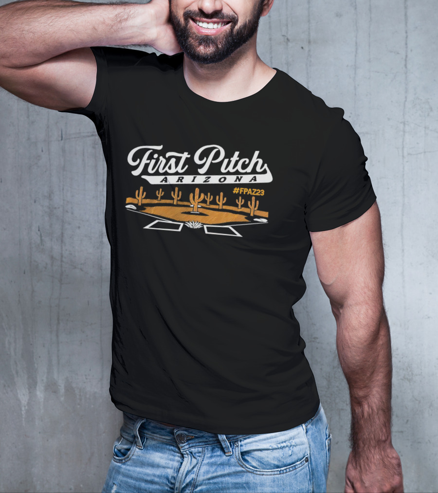 Arizona Diamondbacks First Pitch Arizona Fpaz23 Cactus Baseball Field T-Shirt