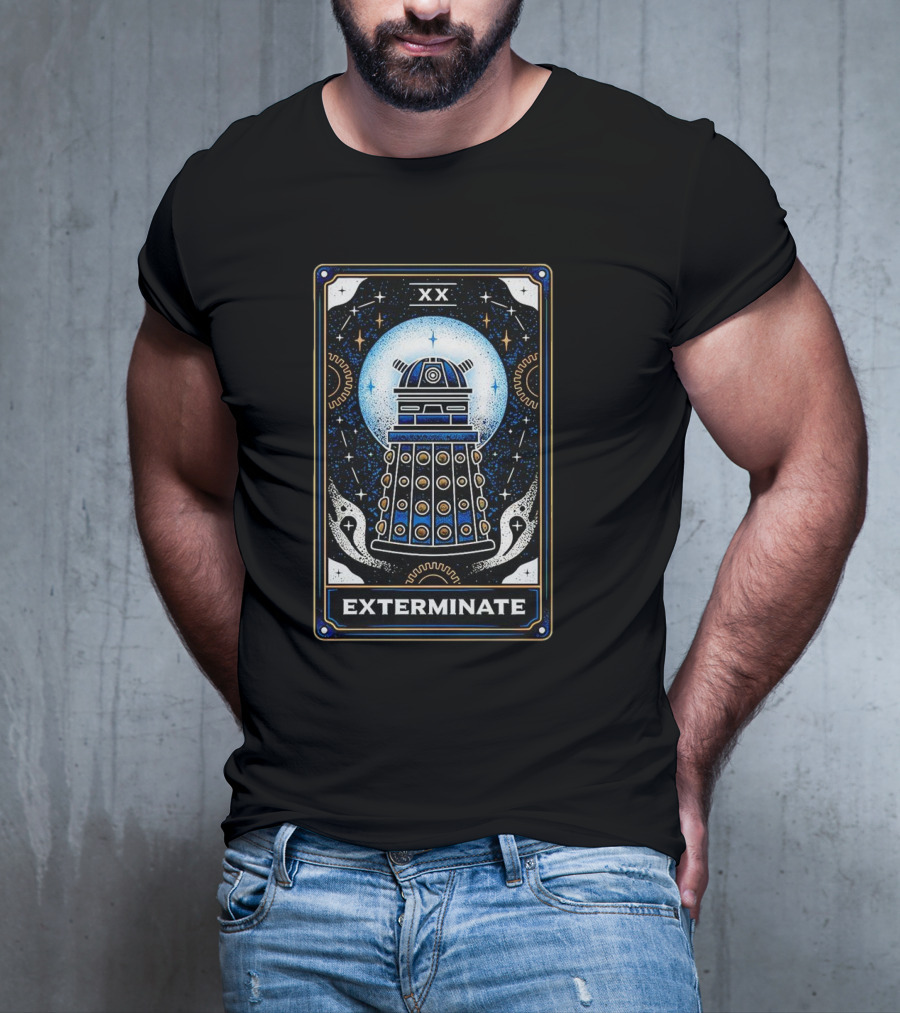 Exterminate Dalek Tarot Card Doctor Who XX T-Shirt