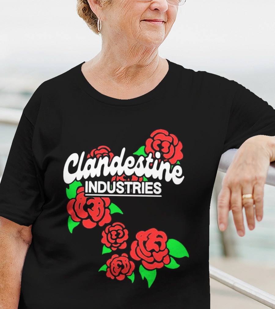 Clandestine Industries Intricate Brand Of Roses T-Shirt