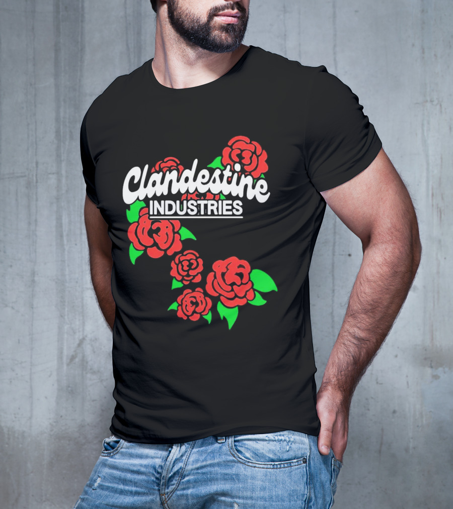 Clandestine Industries Intricate Brand Of Roses T-Shirt
