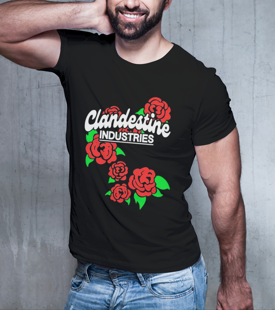 Clandestine Industries Intricate Brand Of Roses T-Shirt