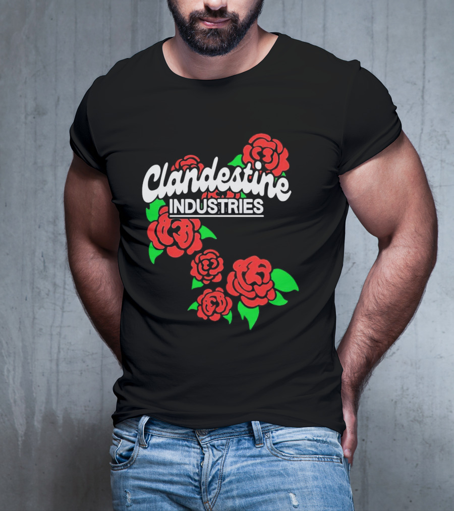 Clandestine Industries Intricate Brand Of Roses T-Shirt