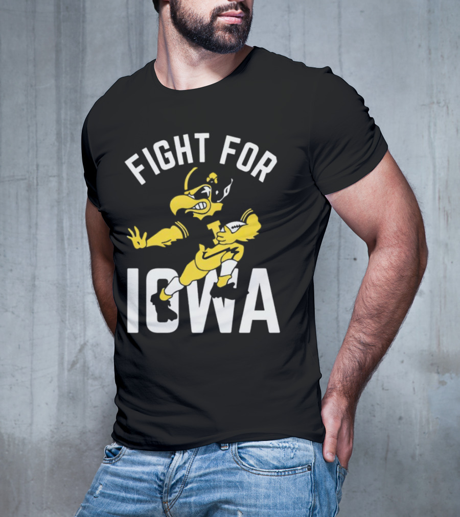 Iowa Hawkeyes Fight For Iowa Mascot Football T-Shirt