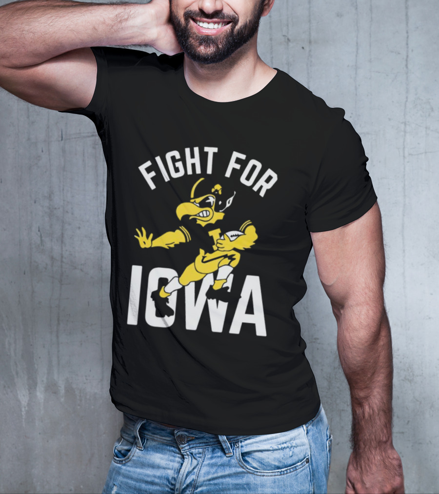 Iowa Hawkeyes Fight For Iowa Mascot Football T-Shirt