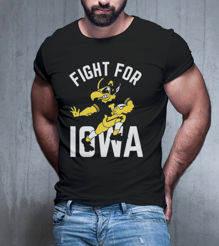 Iowa Hawkeyes Fight For Iowa Mascot Football T-Shirt