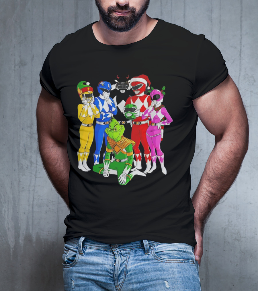 Grinch Rangers Christmas Power T-Shirt