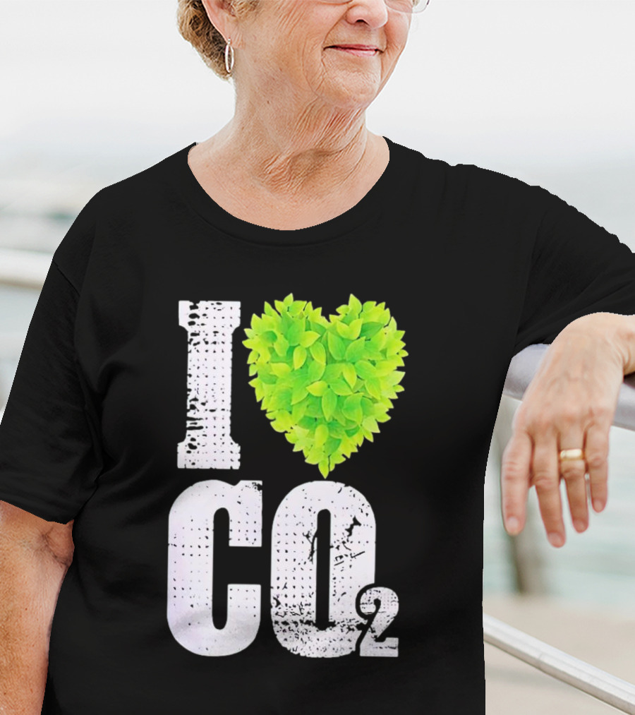 I Love CO2 Leaf Heart T-Shirt
