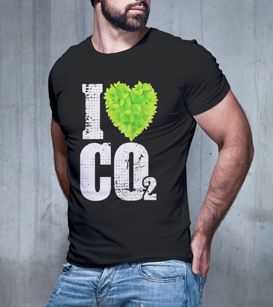 I Love CO2 Leaf Heart T-Shirt