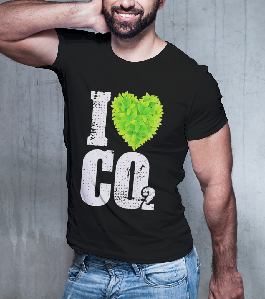 I Love CO2 Leaf Heart T-Shirt