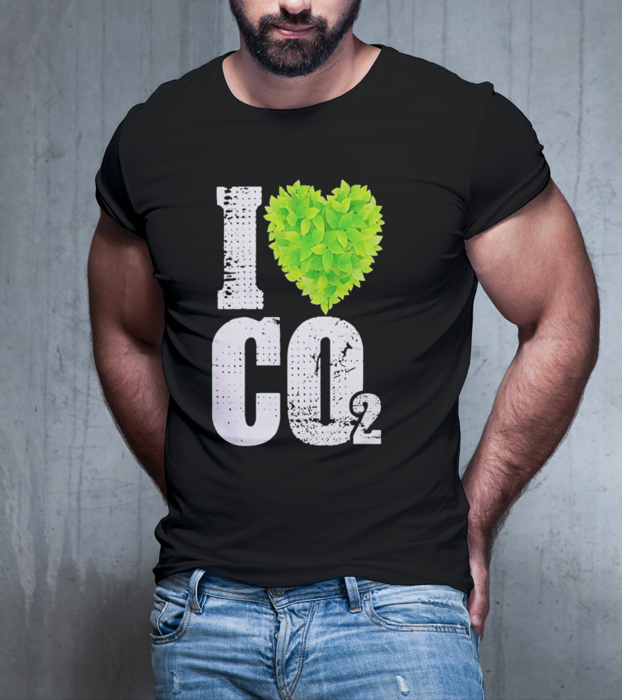 I Love CO2 Leaf Heart T-Shirt