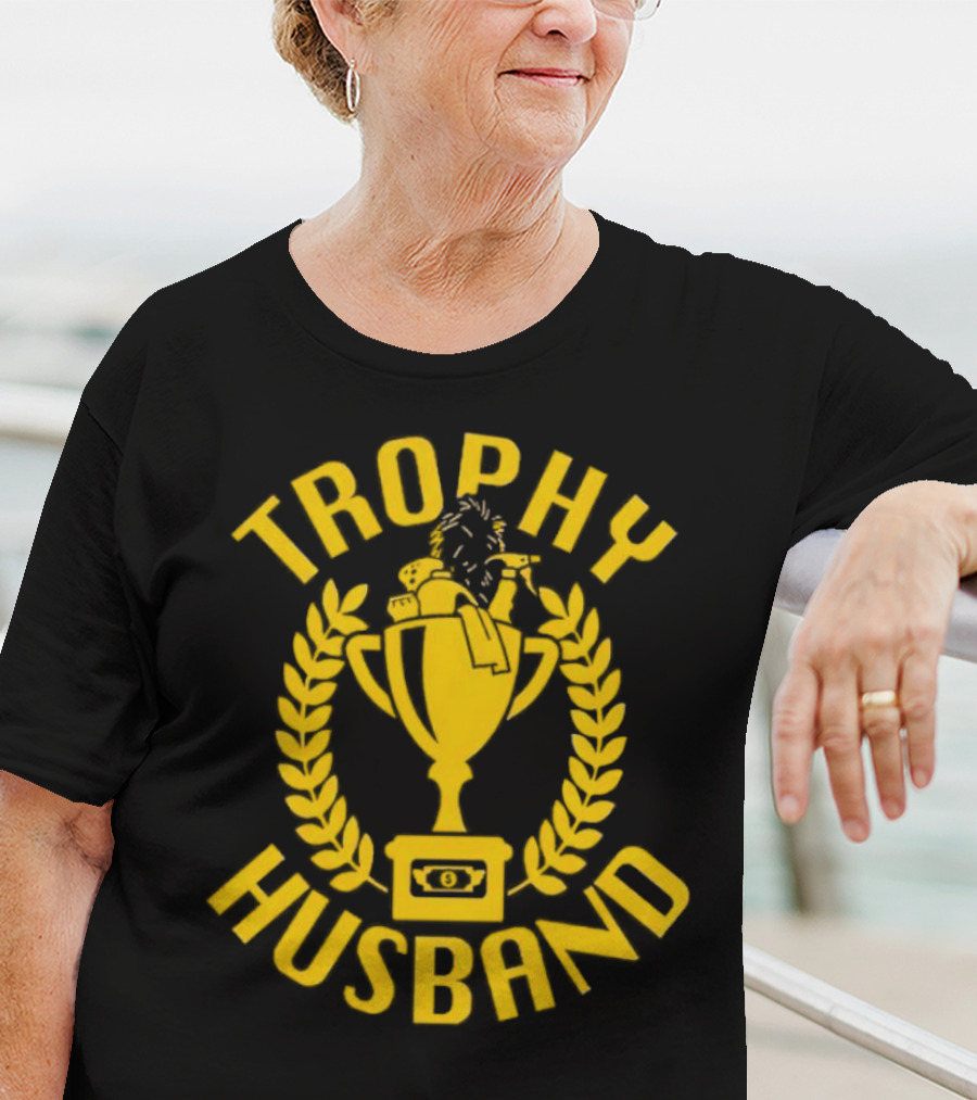 Trophy Husband Laurel Cup With Hat And Beer T-Shirt